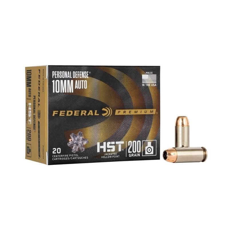 Munição Federal 10mm Auto 200gr JHP HST (20un)